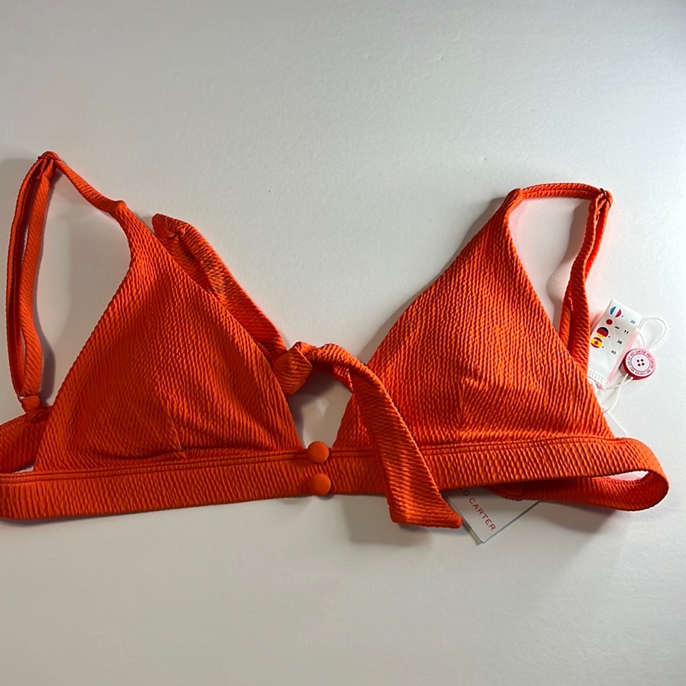 Red Carter triangle, bikini top - Picture 2 of 3